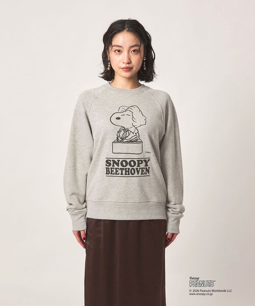 CITEN(シテン)の「<PEANUTS × CITEN>ヴィンテージライクスウェット(Tシャツ/カットソー・レディース・ターコイズブルー系/ライトグレー・FREE)」の7枚目の写真