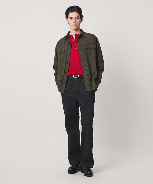 UNITED ARROWS（ユナイテッドアローズ）の「アルパカ/ウール ヘンリーネック ニット（ニット/セーター・メンズ・ブラック/レッド/モカ・S/L/M/XL）」の13枚目の写真