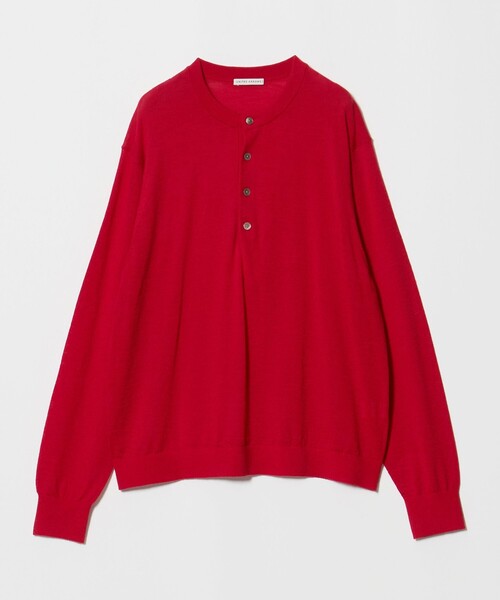 UNITED ARROWS（ユナイテッドアローズ）の「アルパカ/ウール ヘンリーネック ニット（ニット/セーター・メンズ・ブラック/レッド/モカ・S/L/M/XL）」の17枚目の写真
