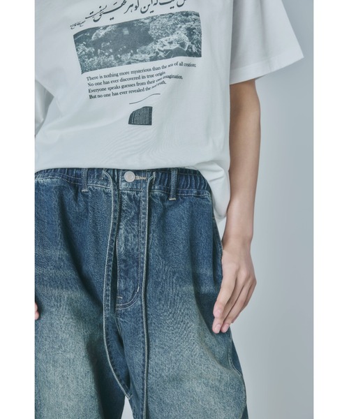 Caribou（カリブー）の「【ROTA CANAL】Three-dimensional silhouette denim（デニムパンツ・レディース・インディゴブルー・SMALL）」の4枚目の写真