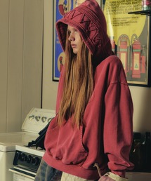 【ADAMPATEK/アダムパテック】 dyed still embellished pullover pk 製品染めフェードパーカー
