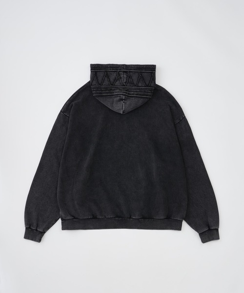 ADAM PATEK(アダムパテック)の「【ADAMPATEK/アダムパテック】 dyed still embellished pullover pk 製品染めフェードパーカー(パーカー・レディース・レッド/ブラック・1)」の7枚目の写真