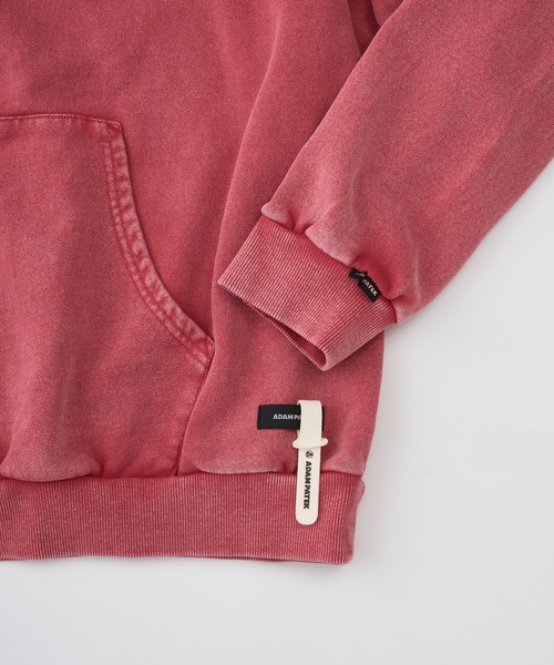 ADAM PATEK(アダムパテック)の「【ADAMPATEK/アダムパテック】 dyed still embellished pullover pk 製品染めフェードパーカー(パーカー・レディース・レッド/ブラック・1)」の10枚目の写真