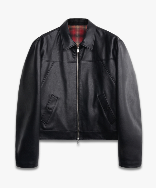 DOFFJASON(ドフジェーソン)の「リバーシブルフランネル×ツーフェイスレザージャケット BLACK/RED(ライダースジャケット・メンズ・その他・MEDIUM/LARGE/X-LARGE/XX-LARGE)」の3枚目の写真