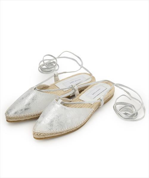 ADAM ET ROPE'（アダムエロペ）の「レースアップジュートサンダル（サンダル・レディース・ブラック/シルバー/ホワイト/キャメル・38/36/37）」の8枚目の写真