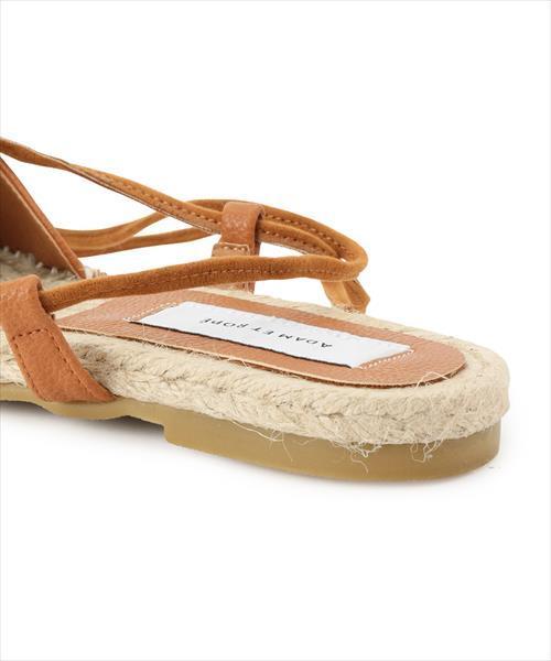 ADAM ET ROPE'（アダムエロペ）の「レースアップジュートサンダル（サンダル・レディース・ブラック/シルバー/ホワイト/キャメル・38/36/37）」の12枚目の写真