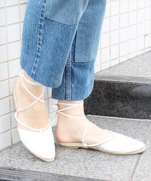 ADAM ET ROPE'（アダムエロペ）の「レースアップジュートサンダル（サンダル・レディース・ブラック/シルバー/ホワイト/キャメル・38/36/37）」の14枚目の写真