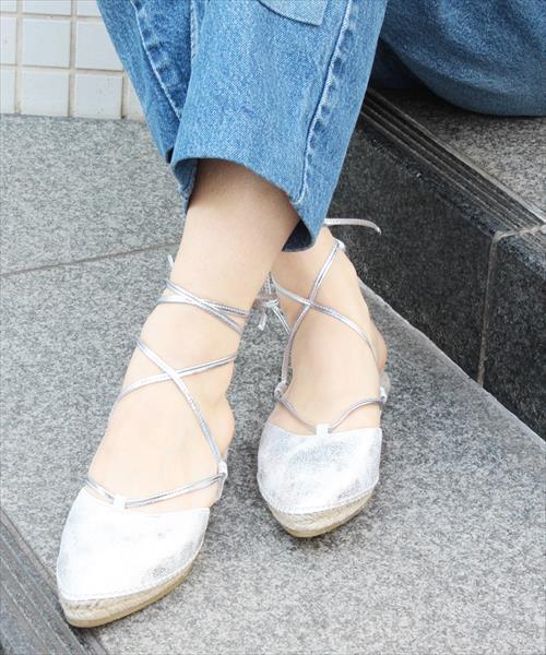 ADAM ET ROPE'（アダムエロペ）の「レースアップジュートサンダル（サンダル・レディース・ブラック/シルバー/ホワイト/キャメル・38/36/37）」の17枚目の写真