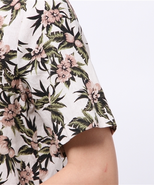 N.（N. Natural Beauty Basic）（エヌエヌナチュラルビューティーベーシック）の「トロピカルフラワープリントブラウス（シャツ/ブラウス・レディース・ネイビー/ホワイト・MEDIUM）」の3枚目の写真