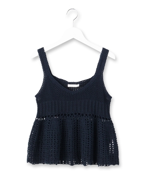 AG by aquagirl（エージーバイアクアガール）の「クロッシェニットキャミソール（キャミソール・レディース・ベージュ/オフホワイト/ブルー・38）」の10枚目の写真