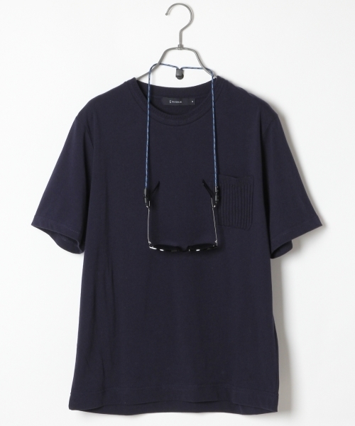 RAGEBLUE（レイジブルー）の「ニット切り替えポケットTシャツ/725331（Tシャツ/カットソー・メンズ・ホワイト/キャメル/グレー/ネイビー・MEDIUM/LARGE）」の3枚目の写真