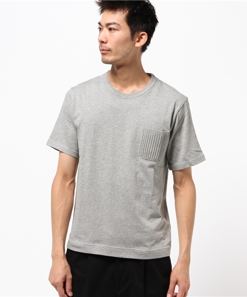 RAGEBLUE（レイジブルー）の「ニット切り替えポケットTシャツ/725331（Tシャツ/カットソー・メンズ・ホワイト/キャメル/グレー/ネイビー・MEDIUM/LARGE）」の19枚目の写真