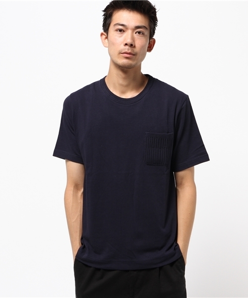 RAGEBLUE（レイジブルー）の「ニット切り替えポケットTシャツ/725331（Tシャツ/カットソー・メンズ・ホワイト/キャメル/グレー/ネイビー・MEDIUM/LARGE）」の20枚目の写真
