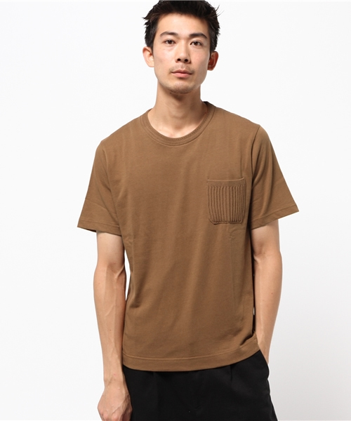 RAGEBLUE（レイジブルー）の「ニット切り替えポケットTシャツ/725331（Tシャツ/カットソー・メンズ・ホワイト/キャメル/グレー/ネイビー・MEDIUM/LARGE）」の21枚目の写真