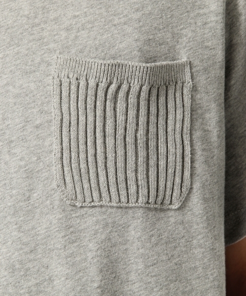 RAGEBLUE（レイジブルー）の「ニット切り替えポケットTシャツ/725331（Tシャツ/カットソー・メンズ・ホワイト/キャメル/グレー/ネイビー・MEDIUM/LARGE）」の14枚目の写真
