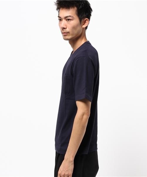 RAGEBLUE（レイジブルー）の「ニット切り替えポケットTシャツ/725331（Tシャツ/カットソー・メンズ・ホワイト/キャメル/グレー/ネイビー・MEDIUM/LARGE）」の17枚目の写真
