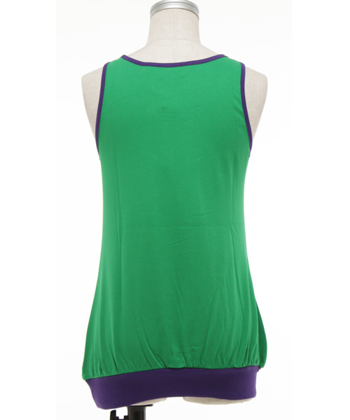 adidas（アディダス）の「E LOGO TANK W（タンクトップ・レディース・グレー/グリーン・SMALL/MEDIUM）」の4枚目の写真