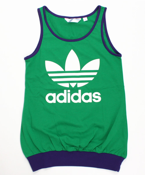 adidas（アディダス）の「E LOGO TANK W（タンクトップ・レディース・グレー/グリーン・SMALL/MEDIUM）」の5枚目の写真