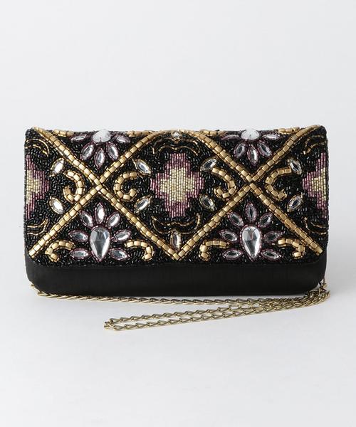 Another Edition（アナザーエディション）の「ビーズ刺繍ショルダーバッグ/AEBFC Beads EMB SHLD（ショルダーバッグ・レディース・オフホワイト/ブラック・FREE）」の2枚目の写真