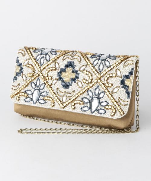 Another Edition（アナザーエディション）の「ビーズ刺繍ショルダーバッグ/AEBFC Beads EMB SHLD（ショルダーバッグ・レディース・オフホワイト/ブラック・FREE）」の4枚目の写真