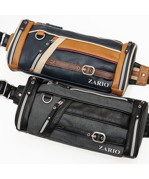 ZARIO(ザリオ)の「ヴィンテージ風ドラム型ボディバッグ(ボディバッグ/ウエストポーチ・メンズ・ブラック/ホワイト/ブラウン/ワインレッド/グレー/ブルー/ブラック系その他/グレー系その他/ブルー系その他/レッド・ONE SIZE)」の16枚目の写真