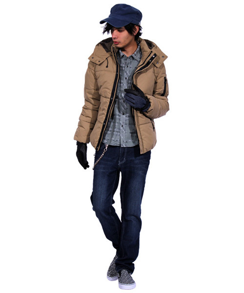 8(eight)(エイト)の「スマホ対応 ヘリンボーン PUレザー 手袋(手袋・メンズ・グレー/ベージュ/ネイビー/ブラウン・FREE)」の14枚目の写真