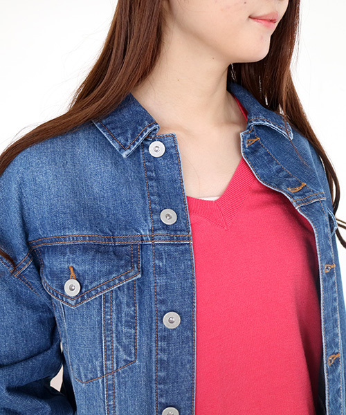 N.（N. Natural Beauty Basic）（エヌエヌナチュラルビューティーベーシック）の「BIG Gジャン（デニムジャケット・レディース・ブルー・MEDIUM）」の5枚目の写真