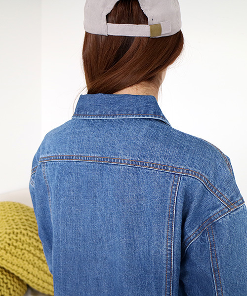 N.（N. Natural Beauty Basic）（エヌエヌナチュラルビューティーベーシック）の「BIG Gジャン（デニムジャケット・レディース・ブルー・MEDIUM）」の12枚目の写真