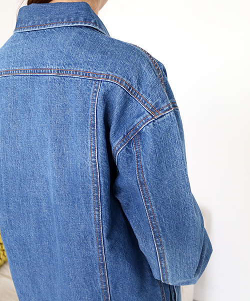 N.（N. Natural Beauty Basic）（エヌエヌナチュラルビューティーベーシック）の「BIG Gジャン（デニムジャケット・レディース・ブルー・MEDIUM）」の13枚目の写真