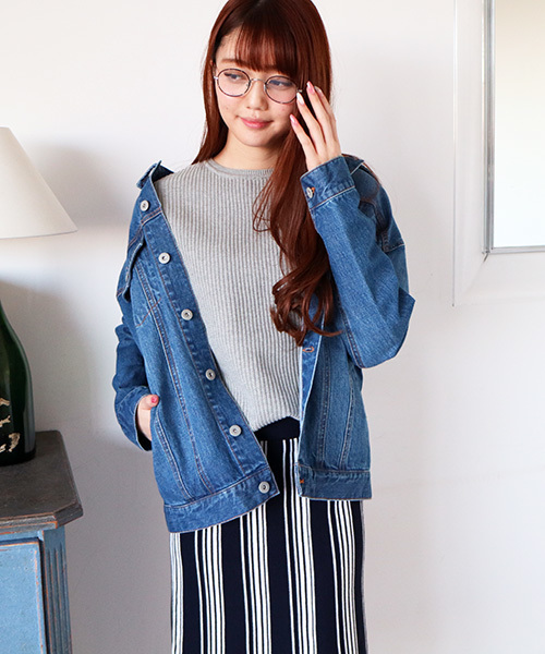 N.（N. Natural Beauty Basic）（エヌエヌナチュラルビューティーベーシック）の「BIG Gジャン（デニムジャケット・レディース・ブルー・MEDIUM）」の17枚目の写真