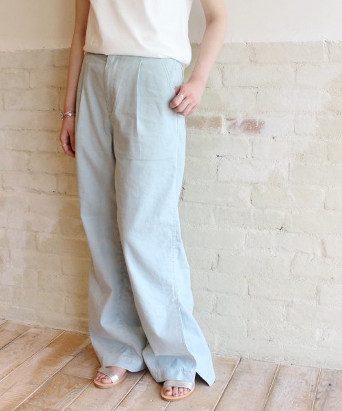 FRAMeWORK(フレームワーク)の「Bio Stone WIDE SLIT パンツ◆(その他パンツ・レディース・サックスブルー/ブルー・38/36/40)」の2枚目の写真