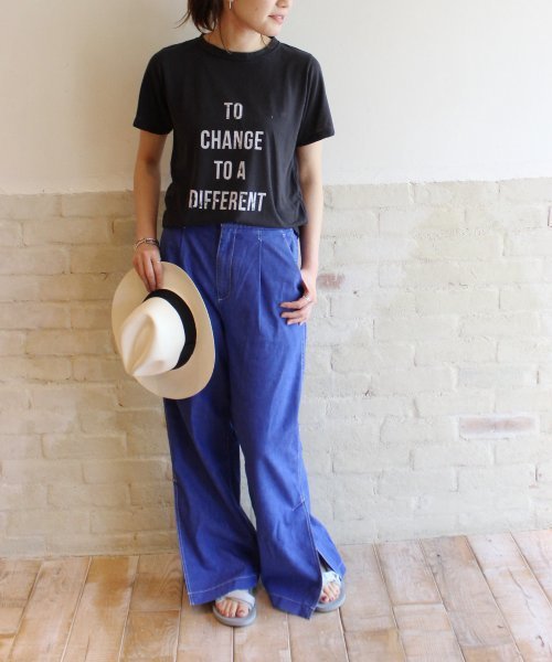 FRAMeWORK(フレームワーク)の「Bio Stone WIDE SLIT パンツ◆(その他パンツ・レディース・サックスブルー/ブルー・38/36/40)」の5枚目の写真