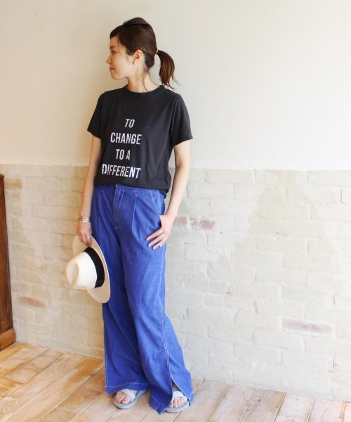 FRAMeWORK(フレームワーク)の「Bio Stone WIDE SLIT パンツ◆(その他パンツ・レディース・サックスブルー/ブルー・38/36/40)」の6枚目の写真