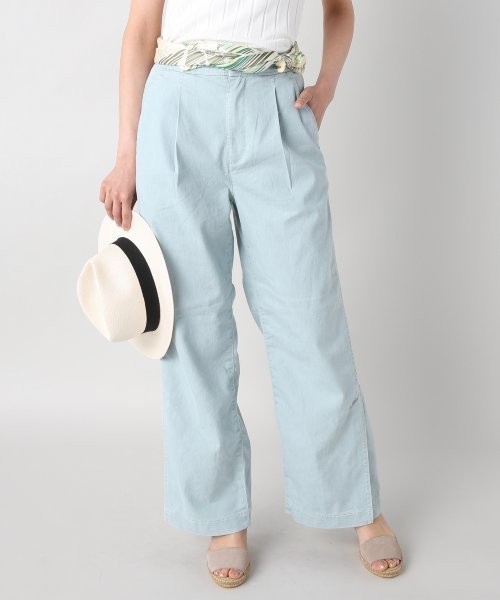 FRAMeWORK(フレームワーク)の「Bio Stone WIDE SLIT パンツ◆(その他パンツ・レディース・サックスブルー/ブルー・38/36/40)」の7枚目の写真