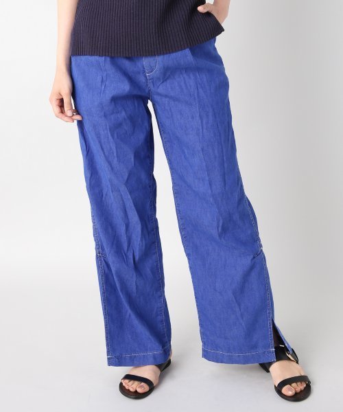 FRAMeWORK(フレームワーク)の「Bio Stone WIDE SLIT パンツ◆(その他パンツ・レディース・サックスブルー/ブルー・38/36/40)」の8枚目の写真