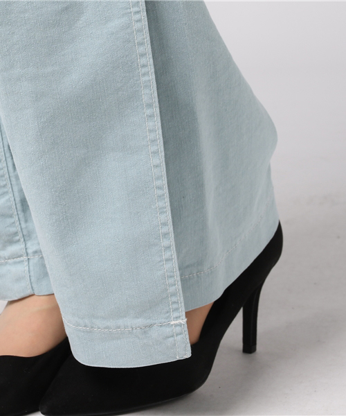 FRAMeWORK(フレームワーク)の「Bio Stone WIDE SLIT パンツ◆(その他パンツ・レディース・サックスブルー/ブルー・38/36/40)」の9枚目の写真