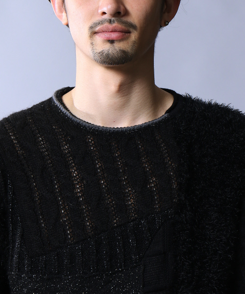 パッチワークニット（ニット/セーター）｜5351 POUR LES HOMMES（ゴー