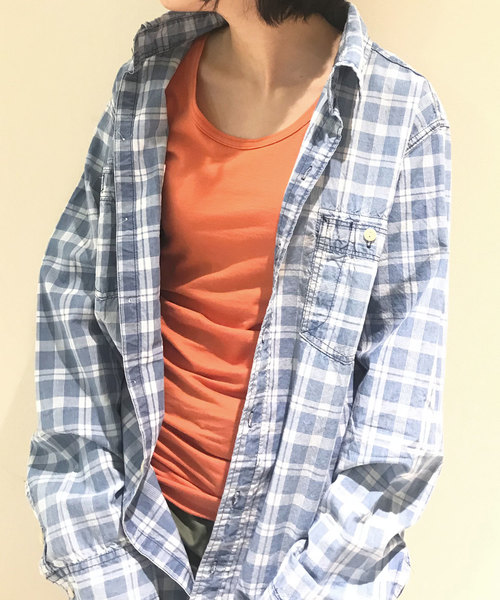 Born（ボーン）の「Born Color Long Tank Top/ボーンカラーロングタンクトップ（タンクトップ・レディース・オフホワイト/ブラック/杢グレー/チャコール/ブルー/ネイビー/ターコイズブルー/イエロー/ピンク/オレンジ・FREE）」の10枚目の写真