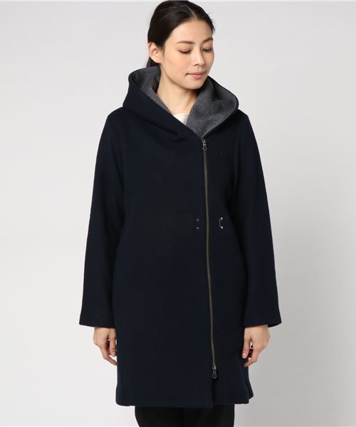 RIVE DROITE（リヴドロワ）の「エアリー接結ショールカラーコート（その他アウター・レディース・ベージュ/ネイビー・FREE）」の3枚目の写真