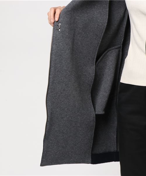 RIVE DROITE（リヴドロワ）の「エアリー接結ショールカラーコート（その他アウター・レディース・ベージュ/ネイビー・FREE）」の9枚目の写真