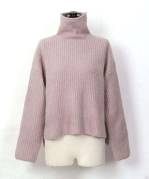 Pierrot（ピエロ）の「ストレッチタートルニット（ニット/セーター・レディース・ブラック/ネイビー/スモークピンク・L/M）」の11枚目の写真