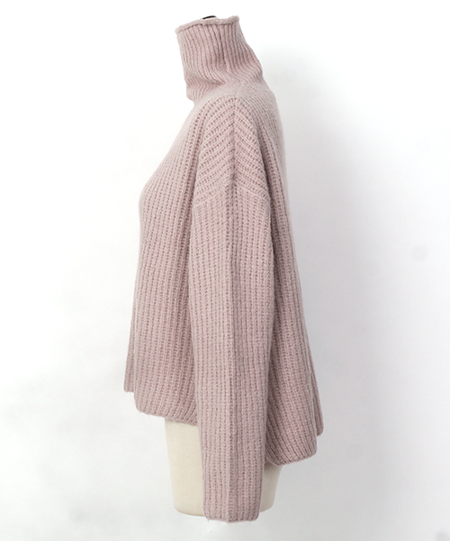 Pierrot（ピエロ）の「ストレッチタートルニット（ニット/セーター・レディース・ブラック/ネイビー/スモークピンク・L/M）」の12枚目の写真