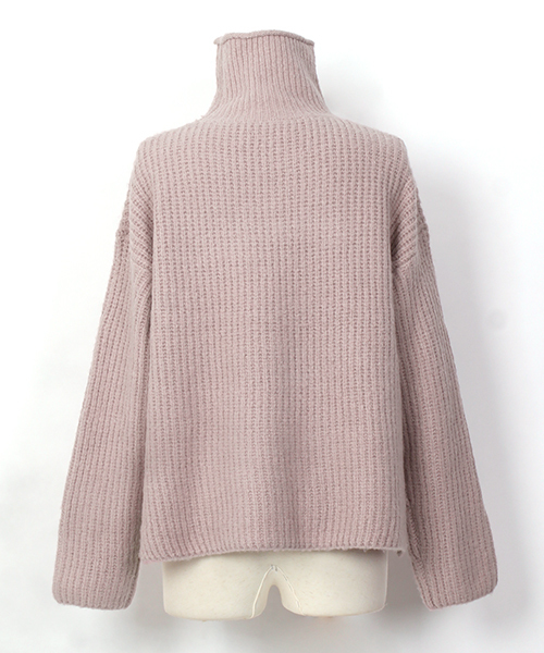 Pierrot（ピエロ）の「ストレッチタートルニット（ニット/セーター・レディース・ブラック/ネイビー/スモークピンク・L/M）」の13枚目の写真