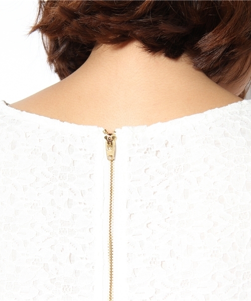 green label relaxing（グリーンレーベルリラクシング）の「GT C/N レースペプラム POブラウス（シャツ/ブラウス・レディース・オフホワイト/ネイビー/ロイヤルブルー・フリー）」の7枚目の写真