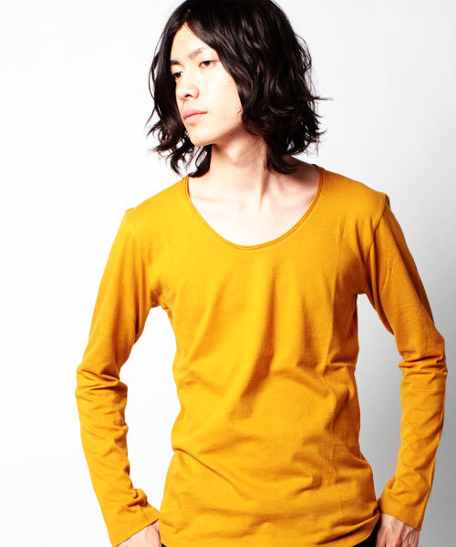 NANO universe（ナノユニバース）の「プレミアムスウィートU-neckTeeL/S（Tシャツ/カットソー・メンズ・ホワイト/トップグレー/チャコール/ラベンダー/スモークピンク/ライトパープル/パープル/ターコイズブルー/ネイビー/グリーン/ベージュ/オリーブ/マスタード/ボルドー/オレンジ/ダークグレー/ブラック・38/40/42）」の14枚目の写真