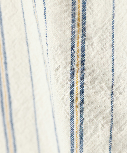 LBC(エルビーシー)の「コットン強撚ストライプブラウス(シャツ/ブラウス・レディース・オフホワイト/ネイビー・LARGE/MEDIUM/L/M)」の9枚目の写真