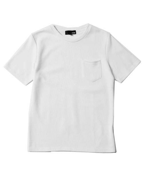 MinoriTY(マイノリティ)の「Tシャツ ワッフル 胸ポケット 半袖Tシャツ カットソー(Tシャツ/カットソー・メンズ・ブラック/ベージュ/オフホワイト/カーキ/ピンク/杢グレー/ネイビー・L/XL/M)」の13枚目の写真