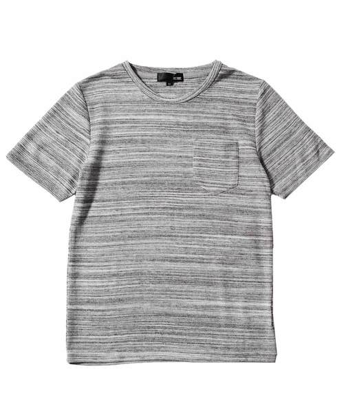 MinoriTY(マイノリティ)の「Tシャツ ワッフル 胸ポケット 半袖Tシャツ カットソー(Tシャツ/カットソー・メンズ・ブラック/ベージュ/オフホワイト/カーキ/ピンク/杢グレー/ネイビー・L/XL/M)」の15枚目の写真