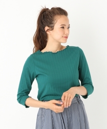 niko and... | ワイドリブフリル7分プルオーバー【niko and ...】(Tシャツ/カットソー)