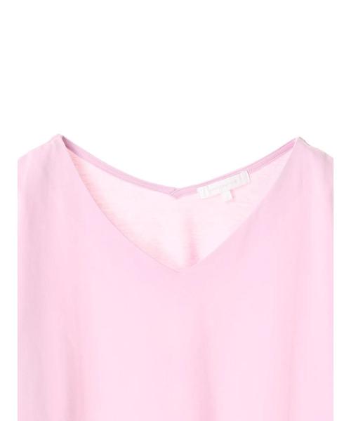 AMERICAN HOLIC(アメリカンホリック)の「・60新疆綿天竺 Vネックターンバックプルオーバー★(Tシャツ/カットソー・レディース・チャコールグレー/ピンク/杢グレー/オフホワイト・M/L)」の8枚目の写真
